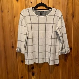 Tahari windowpane sweater - size small